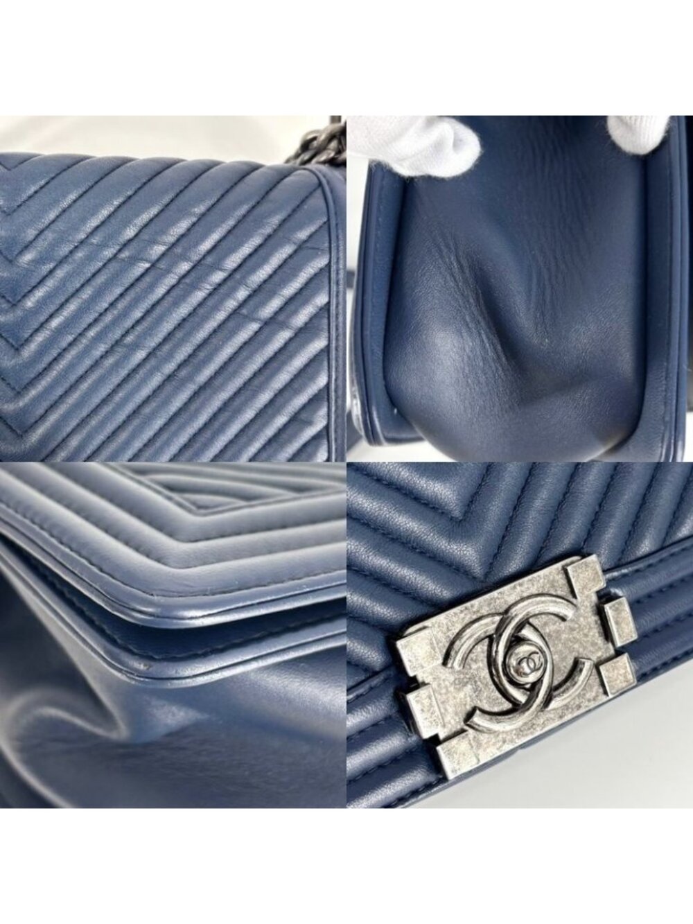 Chanel Shoulder Bag Boy Chain Chevron Crossbody - Picture 6 of 9
